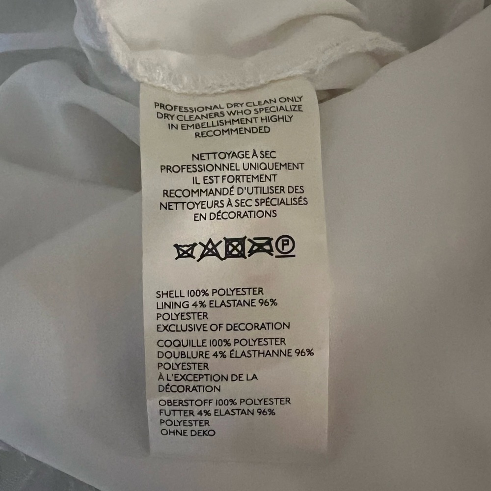 Anthro BHLDN 3D Floral Removable Puff-Sleeve Mini Dress size M Reception dress - Picture 11 of 12